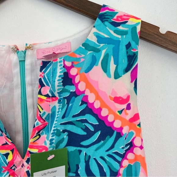 Lilly Pulitzer Tanya Romper in Seaside Aqua Size 00 - Picture 6 of 16